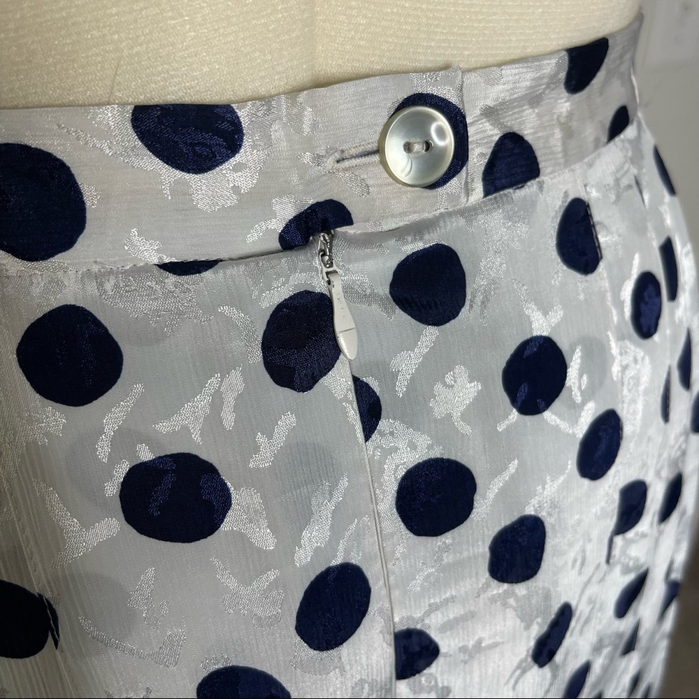 Vintage Givenchy Polka Dot Shimmer Midi Skirt - Picture 7 of 15